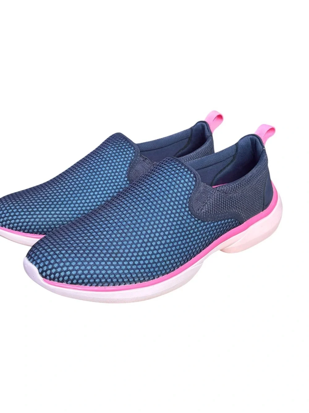 Vionic Vortex Zeta Slip-On Sneakers – Navy Blue & Pink | Women’s Size 9